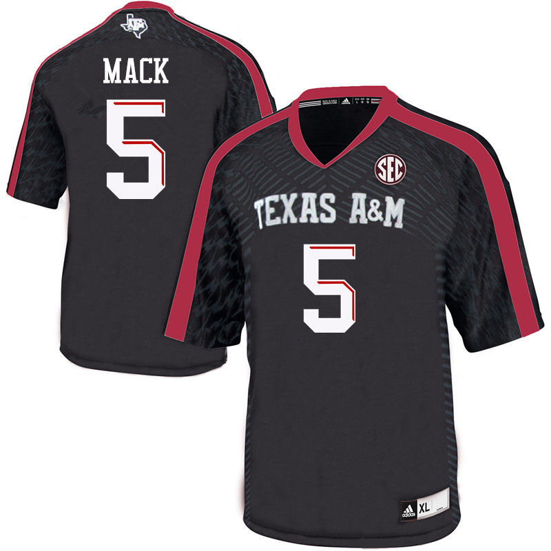 Men #5 Daylon Mack Texas A&M Aggies College Football Jerseys-Black - Click Image to Close
